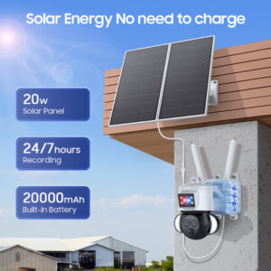 Exclusive Supply4G Solar-powered Camera12Zoom20W Solar Panel Camera24Hourly Continuous Recording