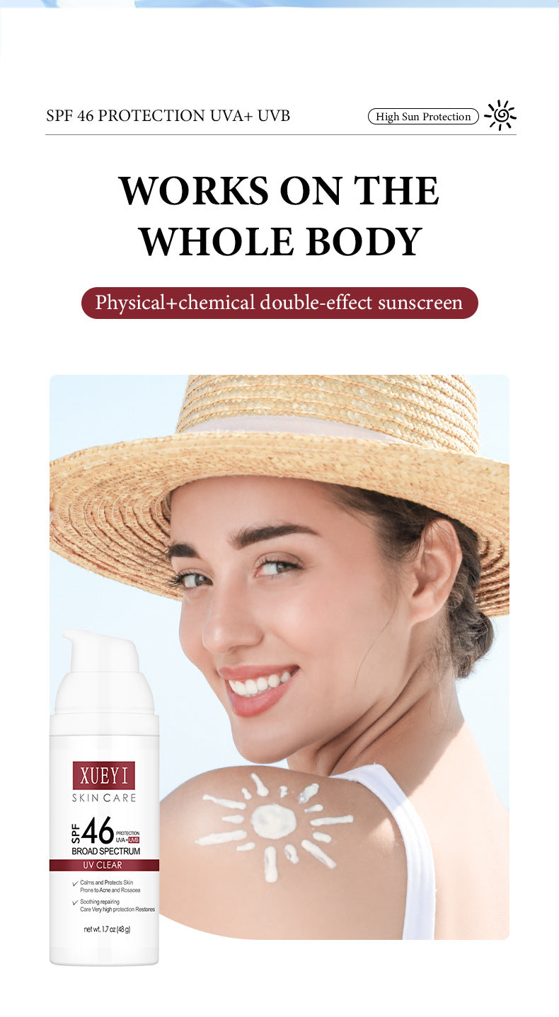 High SPF Sunscreen Lotion Transparent Moisturizing Non-Greasy UV Protection Sunscreen Brightening Isolation Manufacturer Wholesale - 图片 12