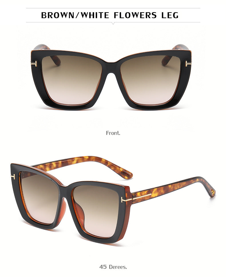 European and American Fashion Cat Eye Sunglasses for Women with High-end Feel Korean Style T Fashionable Sunglasses for Women Wholesale - 图片 23