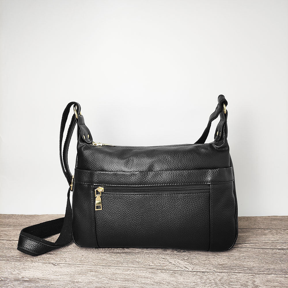 Guangzhou Shiling Genuine Leather Women's Bag for Middle-aged and Elderly Mothers, Multi-pocket Large Capacity Single Shoulder Crossbody Bag Trend - 图片 19