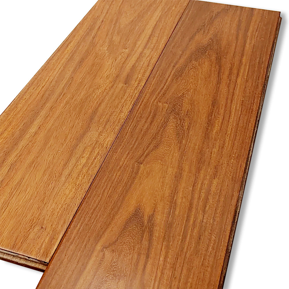 Customizable 18mm Three-Layer UV-Finished Engineered Padauk Wood Flooring High-End Residential Commercial Living Room Park - 图片 3