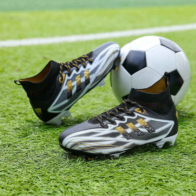 New high-top soccer shoes for men and women AG Spike TF Broken Nail Youth Student Grassland Competition Training Shoes - 图片 6