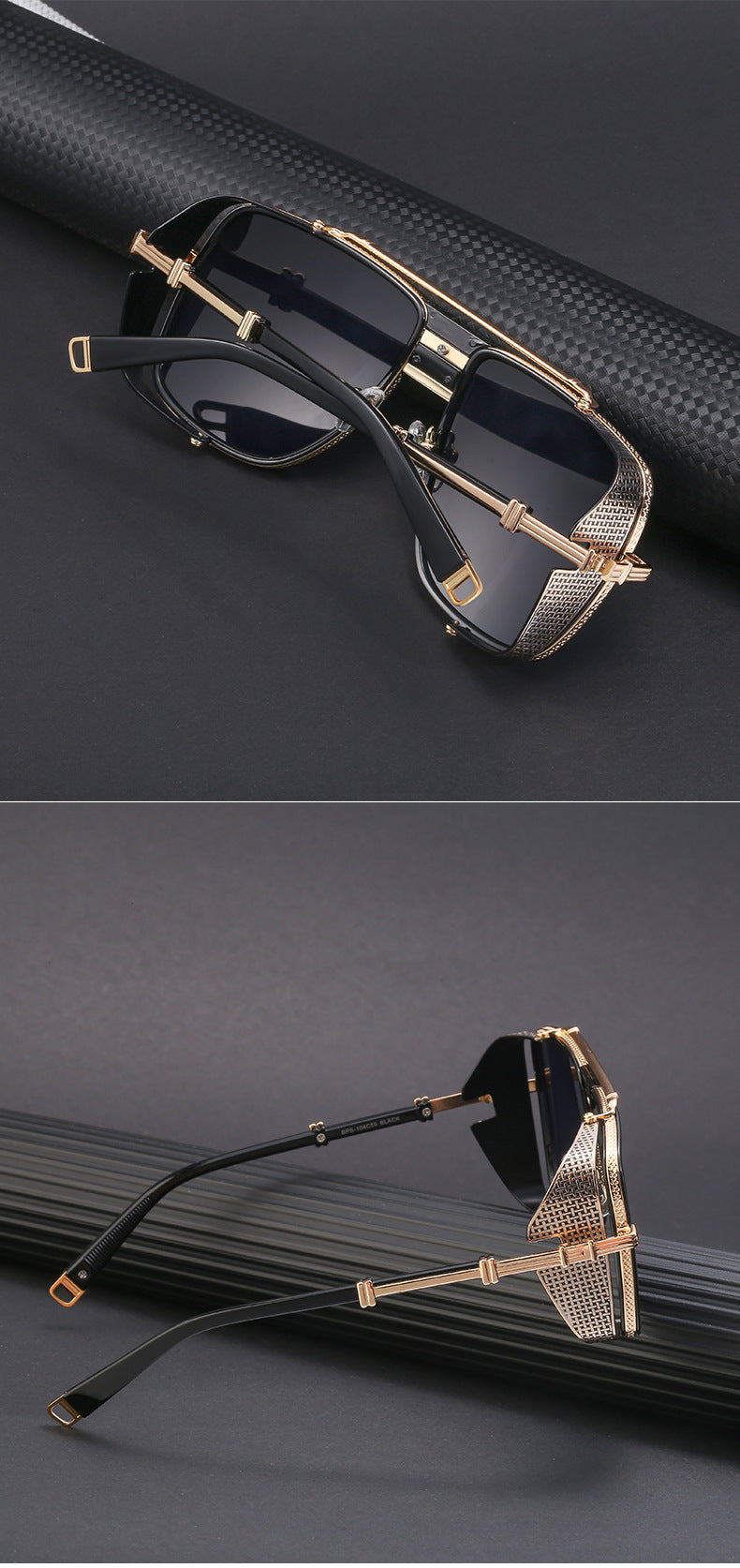 European and American Steampunk Sunglasses for Men, UV Protection, Full Coverage, Sunscreen Sunglasses for Women, Trendy Wholesale Glasses - 图片 16