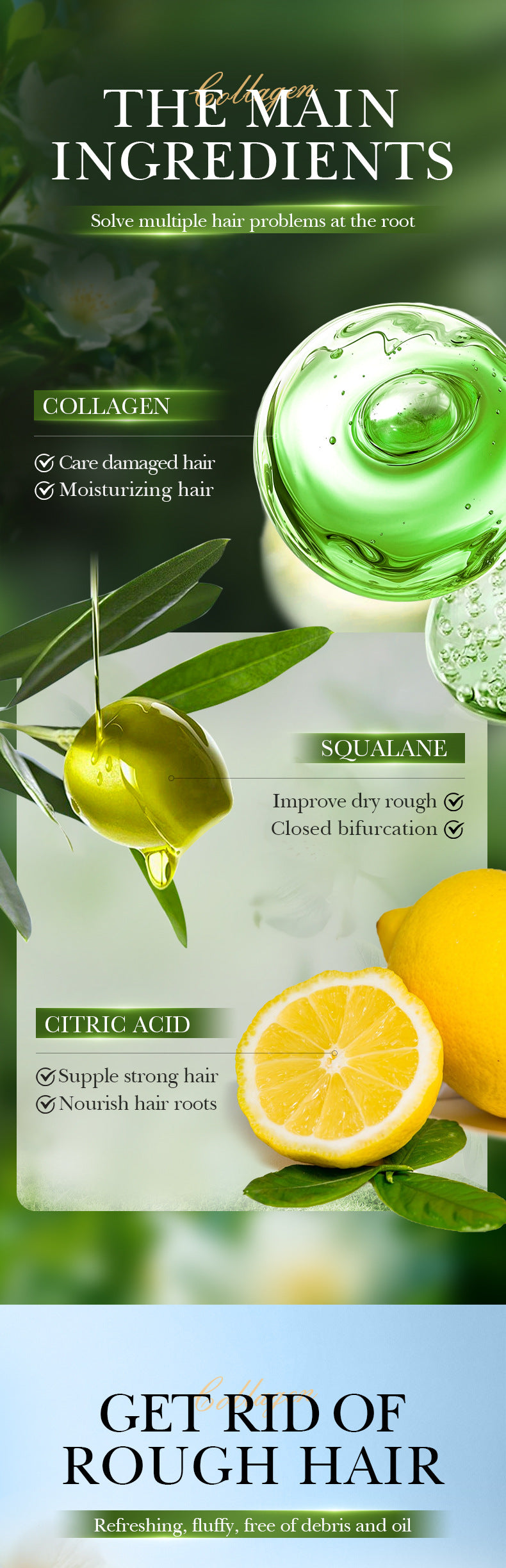 Collagen Smooth Hair Mask SADOER Nourishing and Fluffy Hair Conditioner Cross-Border Wholesale - 图片 10