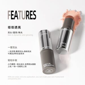 Exclusive Supply sheloves Double-ended Highlight Stick European and American Makeup Pearlescent Fine Flash Brightening Water Light Cream Highlight