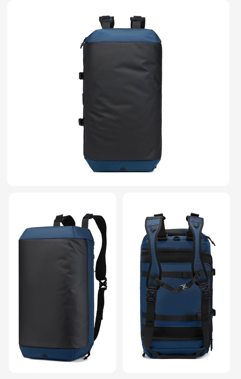 New Men's Travel Bag Large Capacity Sports Fitness Bag Waterproof Handheld Multifunctional Short Trip Backpack Yoga Bag - 图片 25