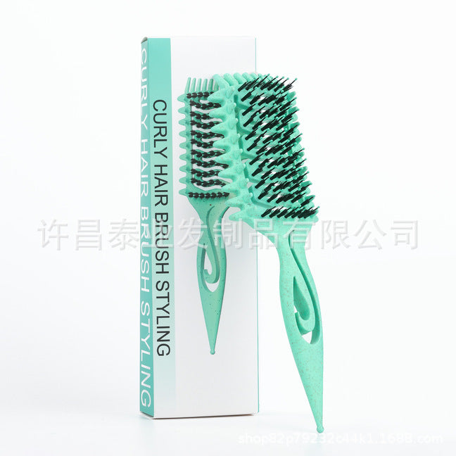 Cross-Border Z Hollow Design Comb Bounce Curl Comb Curly Hair Big Wave Curl Definition Styling Comb Massage Comb Pointed Tail Comb - 图片 5