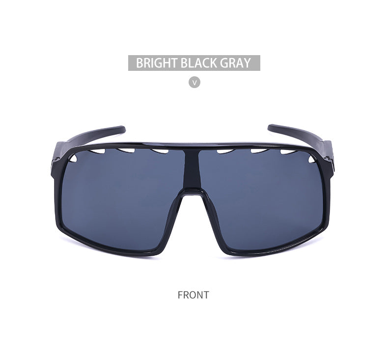 New Colorful Cycling Glasses for Men with Perforated One-piece Lenses Sunglasses European and American Outdoor Sports Sun Glasses - 图片 40