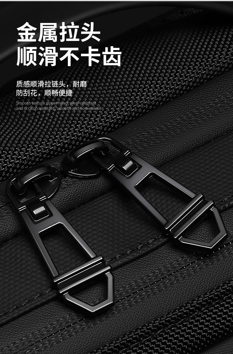 OZUKO Men's Chest Bag Crossbody Waist Bag Multifunctional Tactical Waterproof Portable Outdoor Cycling Trendy Brand High-end Bag - 图片 17