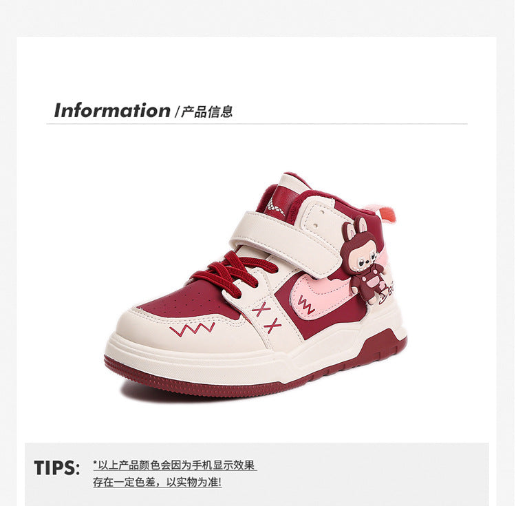 Fashion Doll Labubu Girls' Shoes Princess Shoes2025New Autumn Children's Soft Sole Casual Sports Shoes - 图片 10