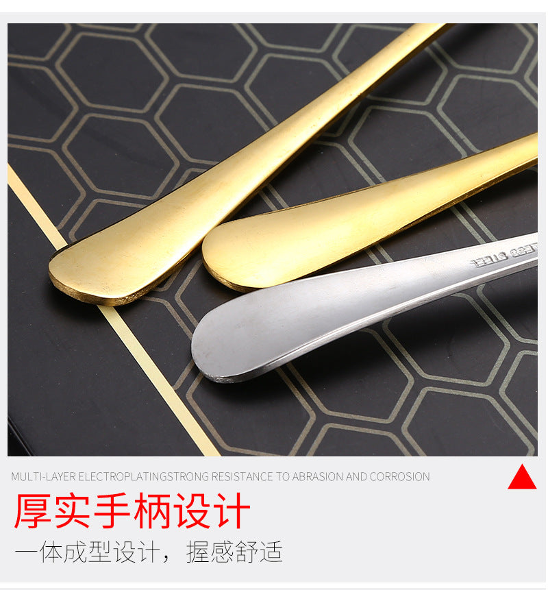 1010Stainless Steel Tableware Hotel Restaurant Knife Fork Spoon Set Western Steak Knife Fork24Set - 图片 16