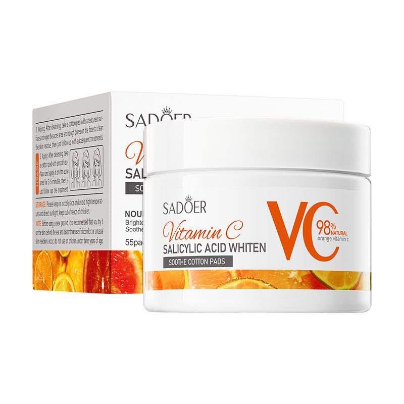 Vitamin C Cotton Sheet SADOER Salicylic Acid Whitening and Rejuvenating Mask Cross-Border Wholesale - 图片 4