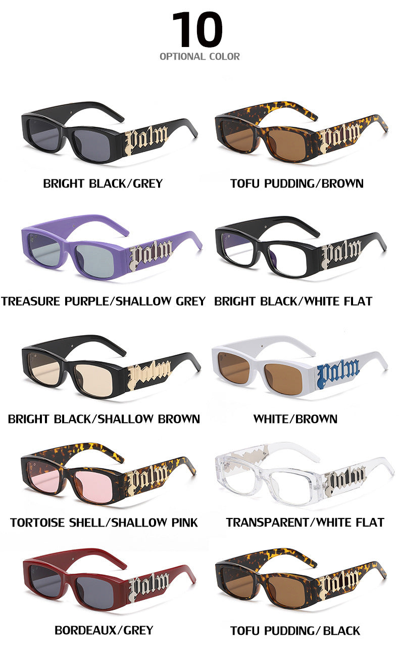 European and American Style Small Frame Sunglasses for Women Wholesale Fashion Wide Leg Sun Protection Sunglasses for Men UV Protection - 图片 13