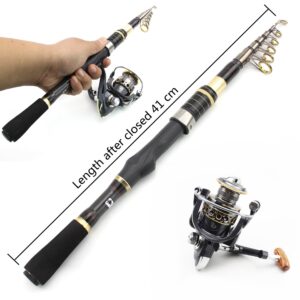 2.1Mi Xiao Hai Rod Set Ultra Short Telescopic Fishing Rod Spinning Reel Combo Amazon FBA Overseas Warehouse Fishing Gear