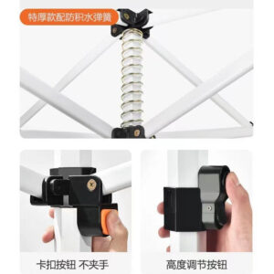 Outdoor Advertising Tent Sunshade Retractable Folding Printed Waterproof Canopy Four-Corner Large Umbrella Stall Tent Four-Legged Rain Shelter