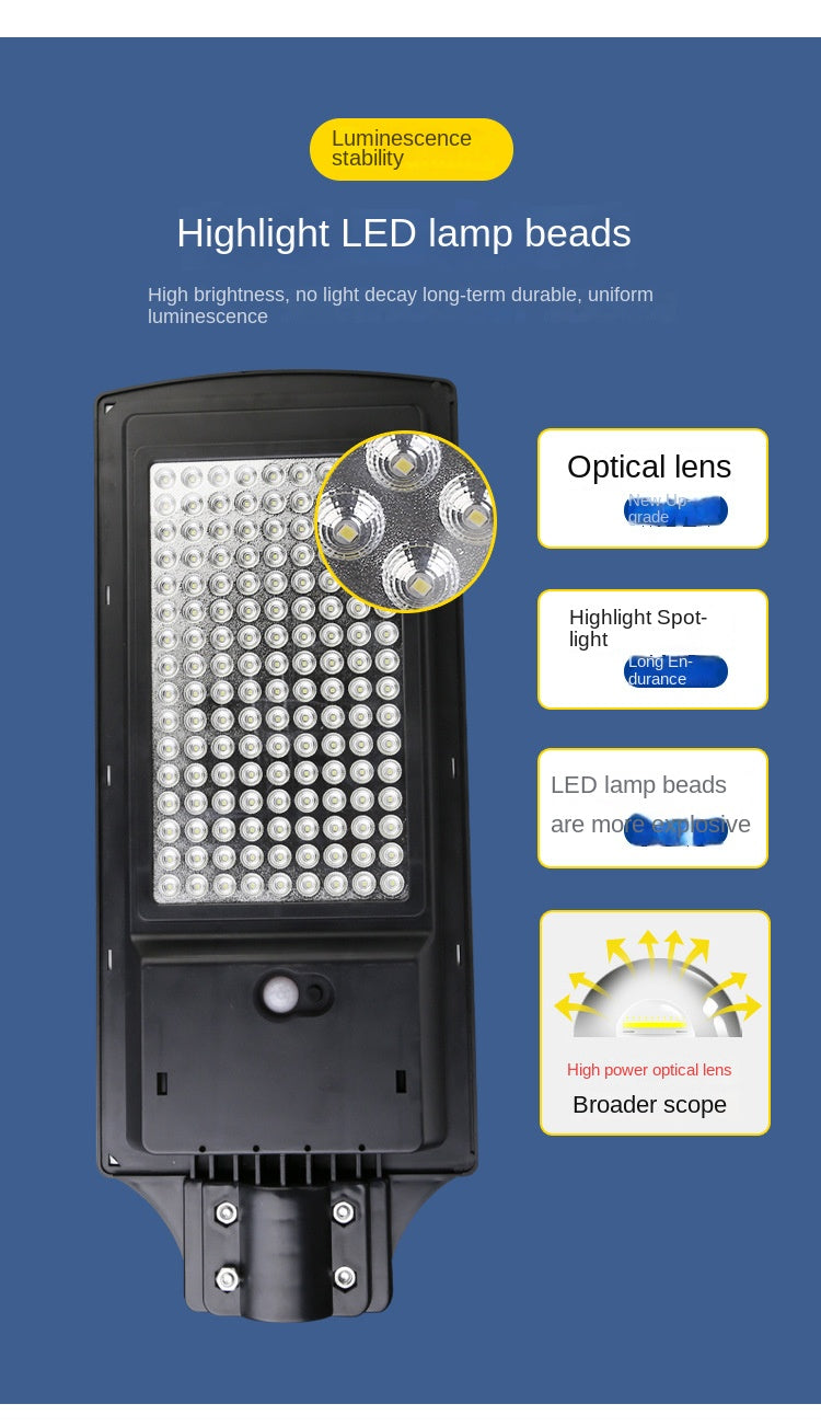 Wholesale Integrated LED Solar Street Light Human Induction New Rural Household Outdoor Garden Lamp ABS Body IP65 for Road - 图片 17