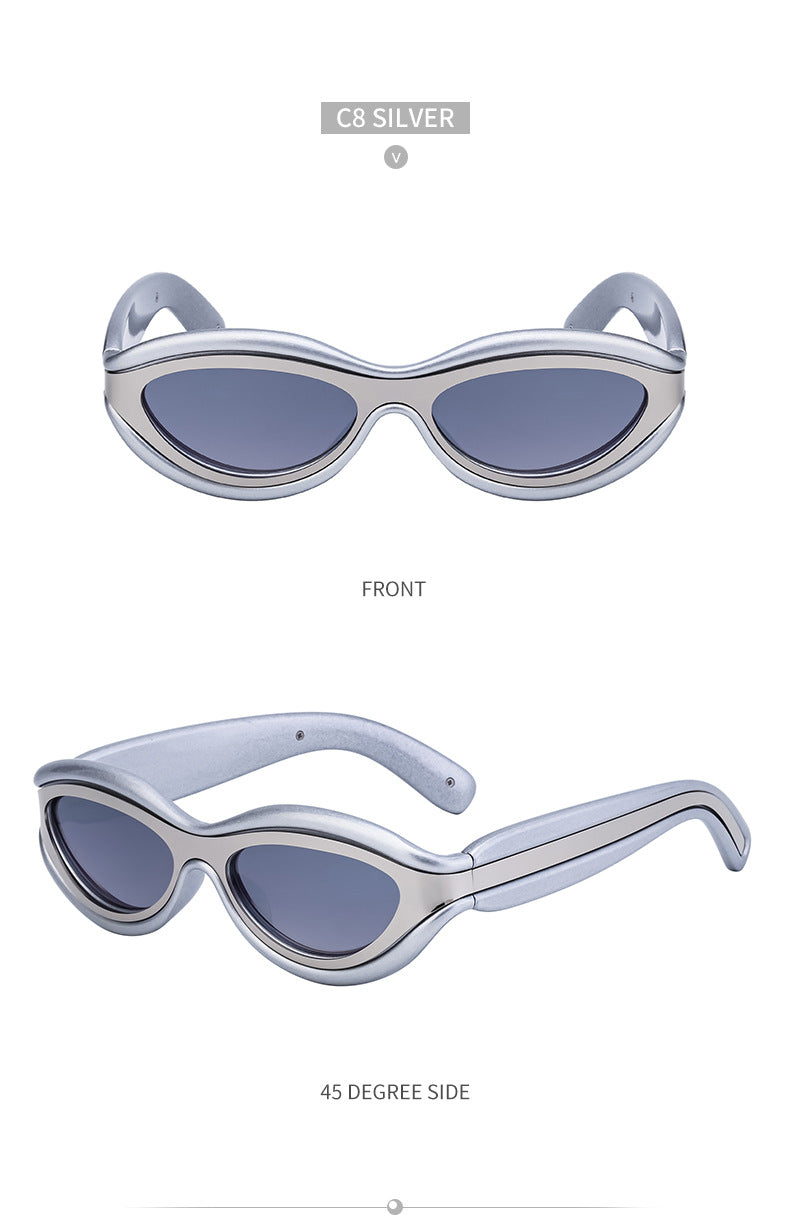 New European and American Y2K Cat Eye Sunglasses for Women Street Style Small Frame Sunglasses for Men Trendy Wholesale sunglasse - 图片 40