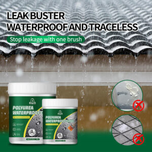 Two-Component Polyurea Transparent Waterproof Adhesive Coating for Bathroom, Exterior Walls, Roofs, Leak-Proof Waterproof Agent, Waterproof Coating, Rainproof