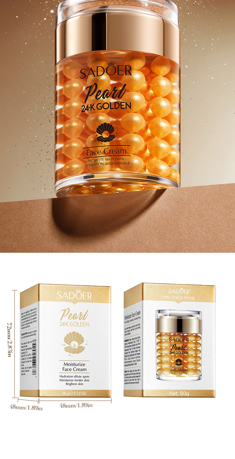 24K Gold Collagen Pearl Cream60g SADOER Hydrating and Moisturizing Face Cream Cross-Border Wholesale - 图片 18