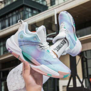 New Trendy Fashion Basketball Shoes Breathable Mesh Sports Shoes High Top Luminous Lightweight Comfortable Men's Sneakers