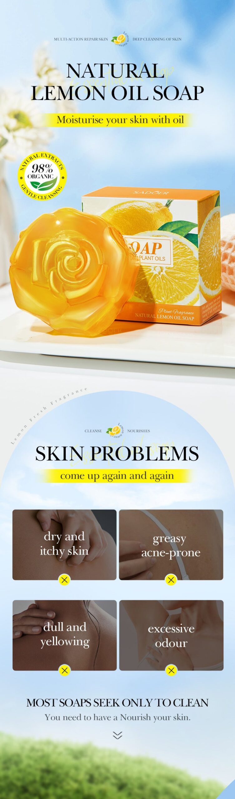 Handmade Soap100g Essential Oil Plant Fruit Deep Cleansing Body Soap Export Manufacturer Wholesale - 图片 38