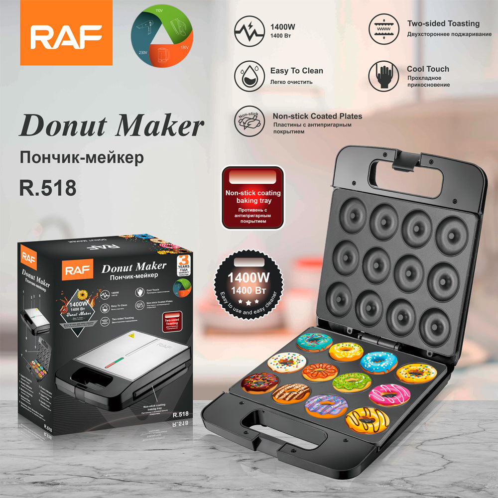 RAF European Standard Household Donut Breakfast Maker Internet Celebrity Mini Cake Round Cake Maker Light Food Machine Baking - 图片 10