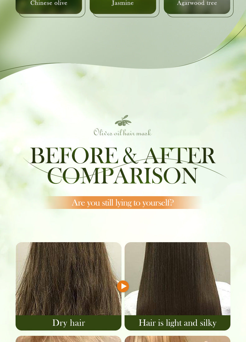 Olive Oil Hair Mask SADOER Repair Smooth Nourishing Hair Conditioner Cross-Border Wholesale - 图片 25