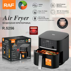 RAF European Standard Air Fryer Large Capacity Multi-Functional Smart Household Digital Display Electric Fryer6.5L No Lampblack