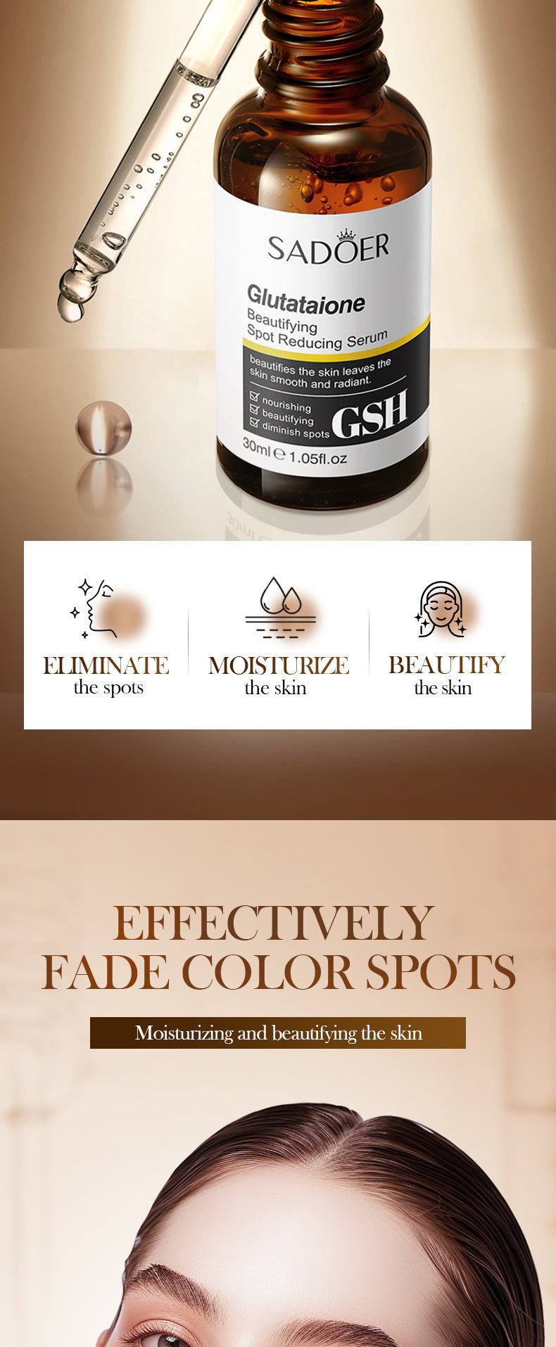 Hyaluronic Acid Hydrating Moisturizing Serum SADOER Skin rejuvenation and moisturizing essence liquid cross-border wholesale - 图片 24