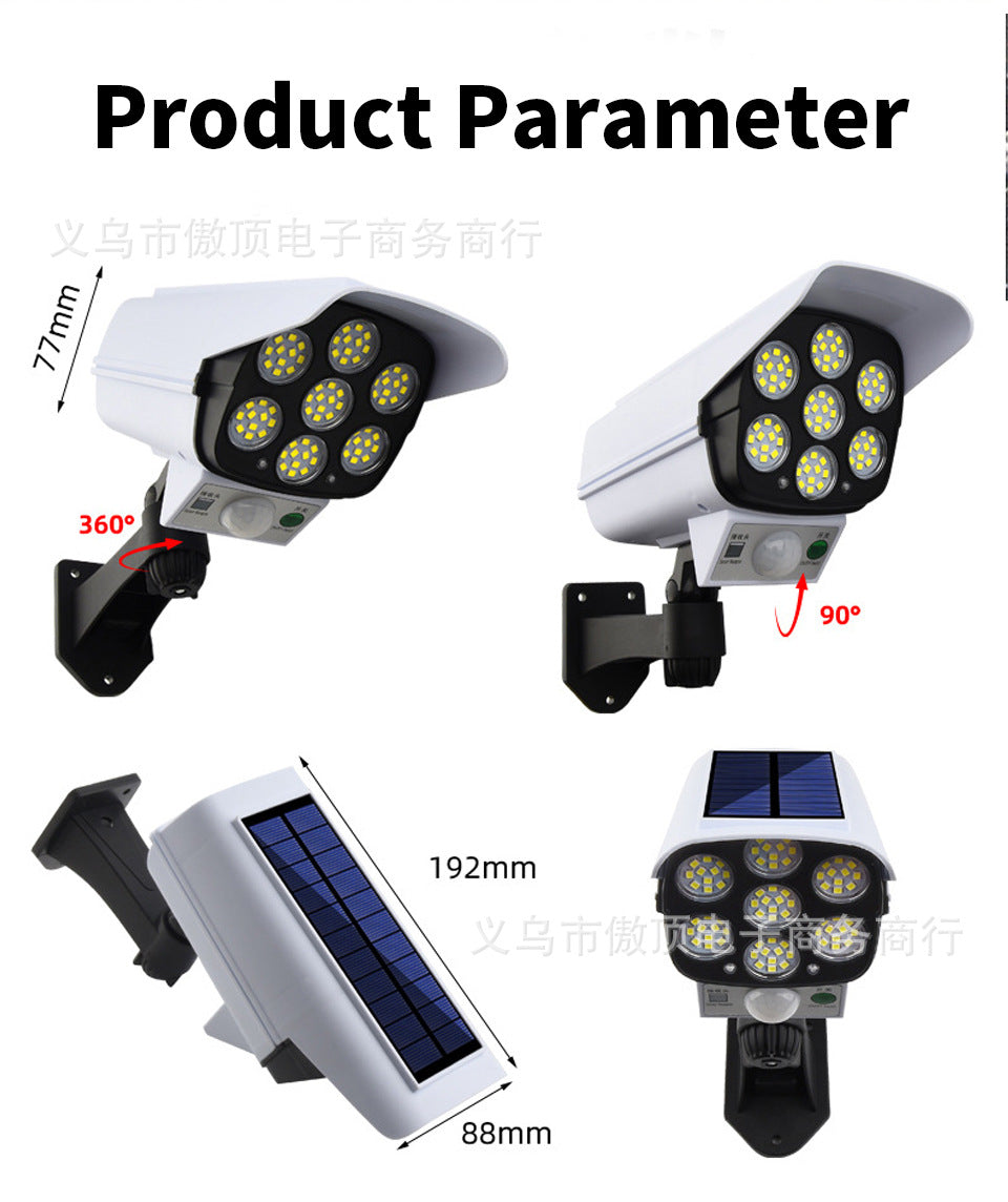Solar Simulation Surveillance Light Outdoor Lighting LED Human Body Sensor Anti-Theft Light Garden Light Street Light - 图片 28