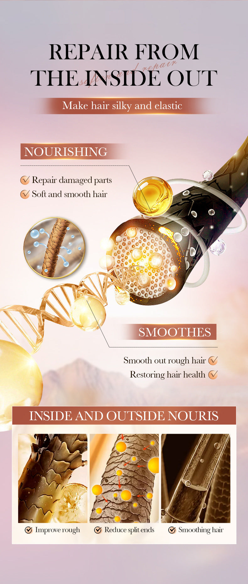 Cocoa Oil Smooth Conditioner SADOER Repair and Nourish Hair Conditioner Cross-Border Wholesale - 图片 9