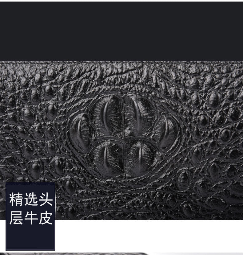 Wholesale New Men's Clutch Genuine Leather Men's Crocodile Pattern Clutch Men's Simple Anti-theft - 图片 9