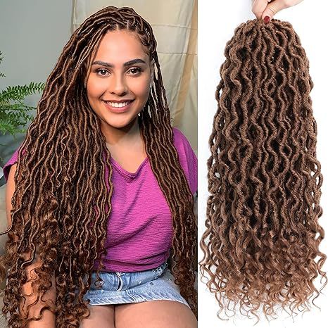 Cross-border European and American Synthetic Hair Wigs Curved Up and Down Crochet Hair Wigs Goddess Faux Locks Curly Handwoven - 图片 27