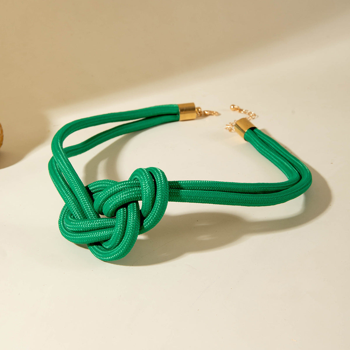 European and American Style Unique Knot Design Statement Necklace Drawstring Snake Chain Clavicle Chain Women's Simple Pendant Jewelry - 图片 14