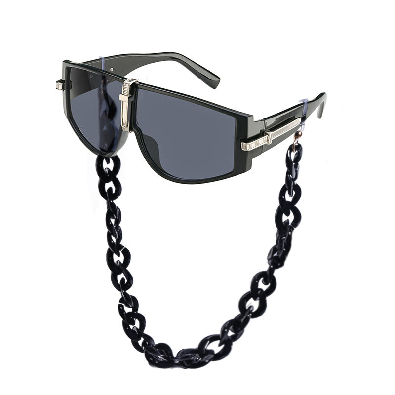 Sunglasses for Women Korean Style Chain Sunglasses Trendy sunglasses European and American Fashion Outdoor Street Style Glasses shade - 图片 3