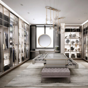 Best Selling in 2024 Luxury Bedroom Wall Wardrobe Design Custom Glass Door Wardrobe Bedrooms Walk in Closet