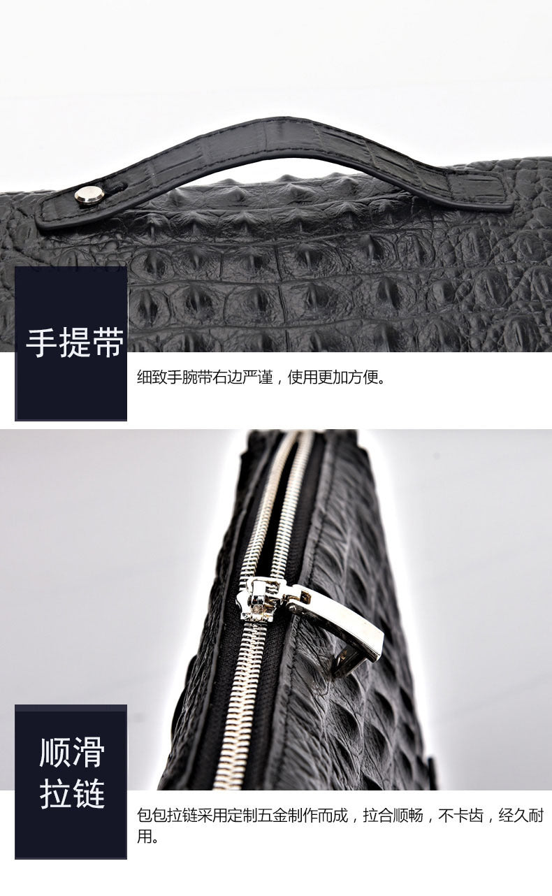 Wholesale New Men's Clutch Genuine Leather Men's Crocodile Pattern Clutch Men's Simple Anti-theft - 图片 9