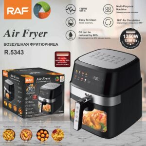 RAF European Standard Large Capacity Air Fryer8L Multifunctional Household Electric Deep Fryer with Visual Intelligent Touchscreen and Oil-Free