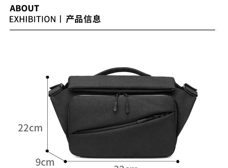OZUKO Men's Messenger Bag Functional Trendy Brand Large Capacity Sports Waterproof Crossbody Shoulder Commuting Travel Small Backpack - 图片 16