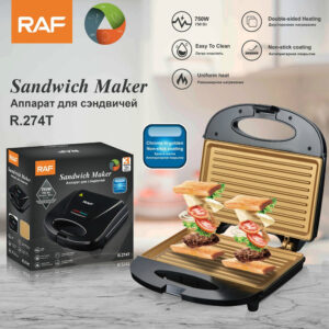 RAF European standard Household Double-sided Heating Sandwich Maker Multifunctional Toast Bread Waffle Breakfast Machine