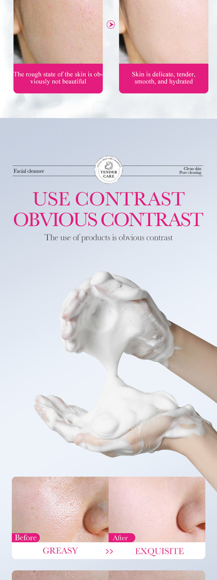 Arbutin Whitening Facial Cleanser SADOER Niacinamide Cleansing Cleanser Cross-Border Foreign Trade Wholesale - 图片 13