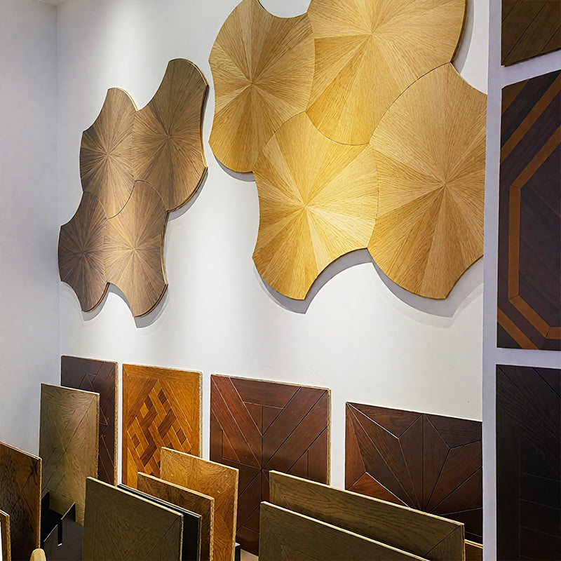 Custom 15mm Solid Wood Oak Lotus Pattern Waterproof Anti-Slip Decorative Laminate Flooring | Premium Engineered Exterior - 图片 15