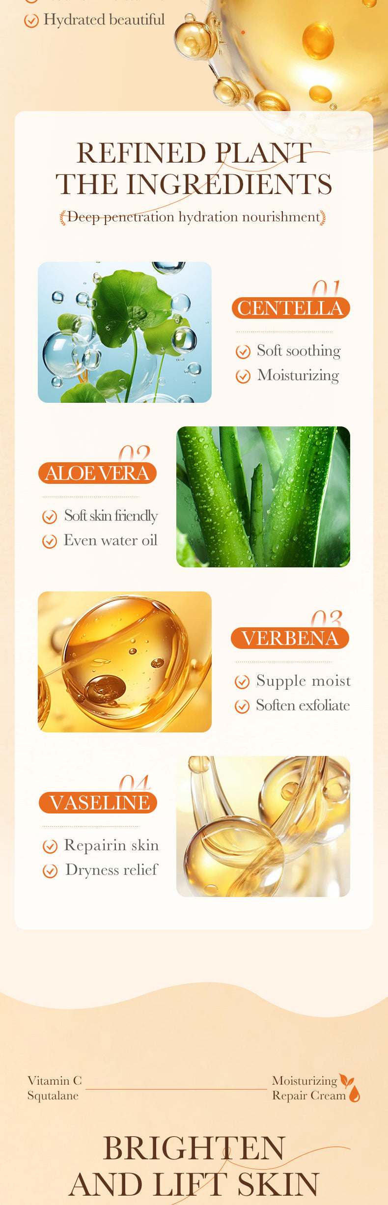 Repair cream170g SADOER Vaseline Vitamin C Hydrating and Moisturizing Face Cream Cross-Border Wholesale - 图片 23