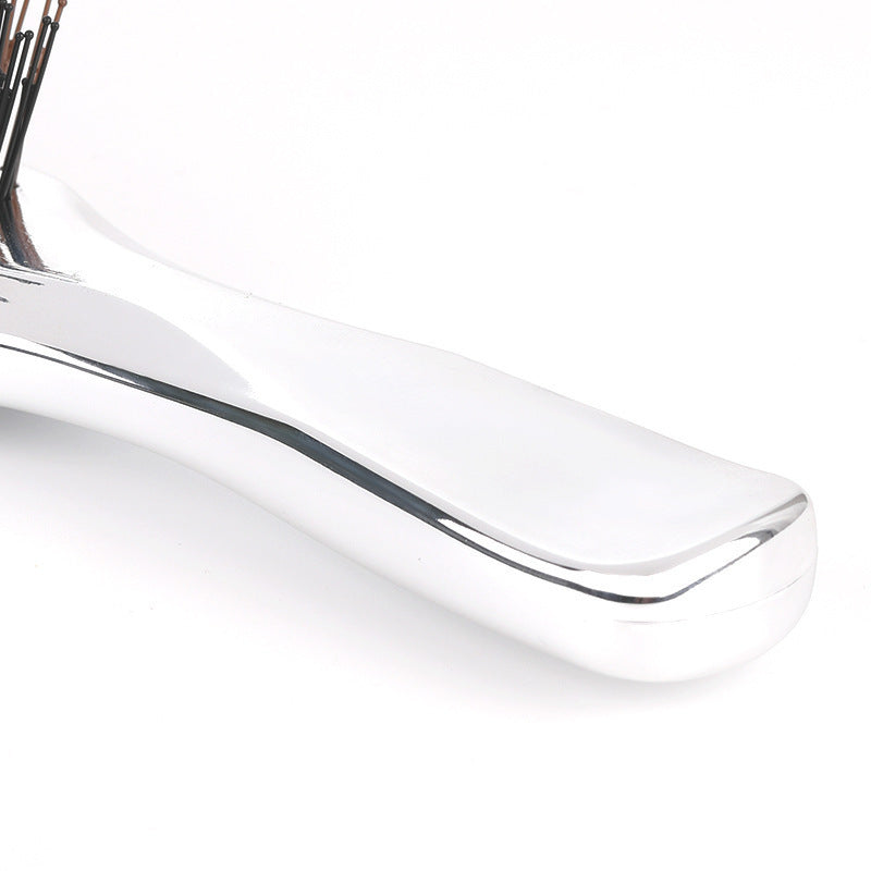 Electroplated Fine Needle Comb Head Meridian Massage Comb Scalp Cleaning Care Comb Dry and Wet Dual-use Portable Hairdressing Comb - 图片 15