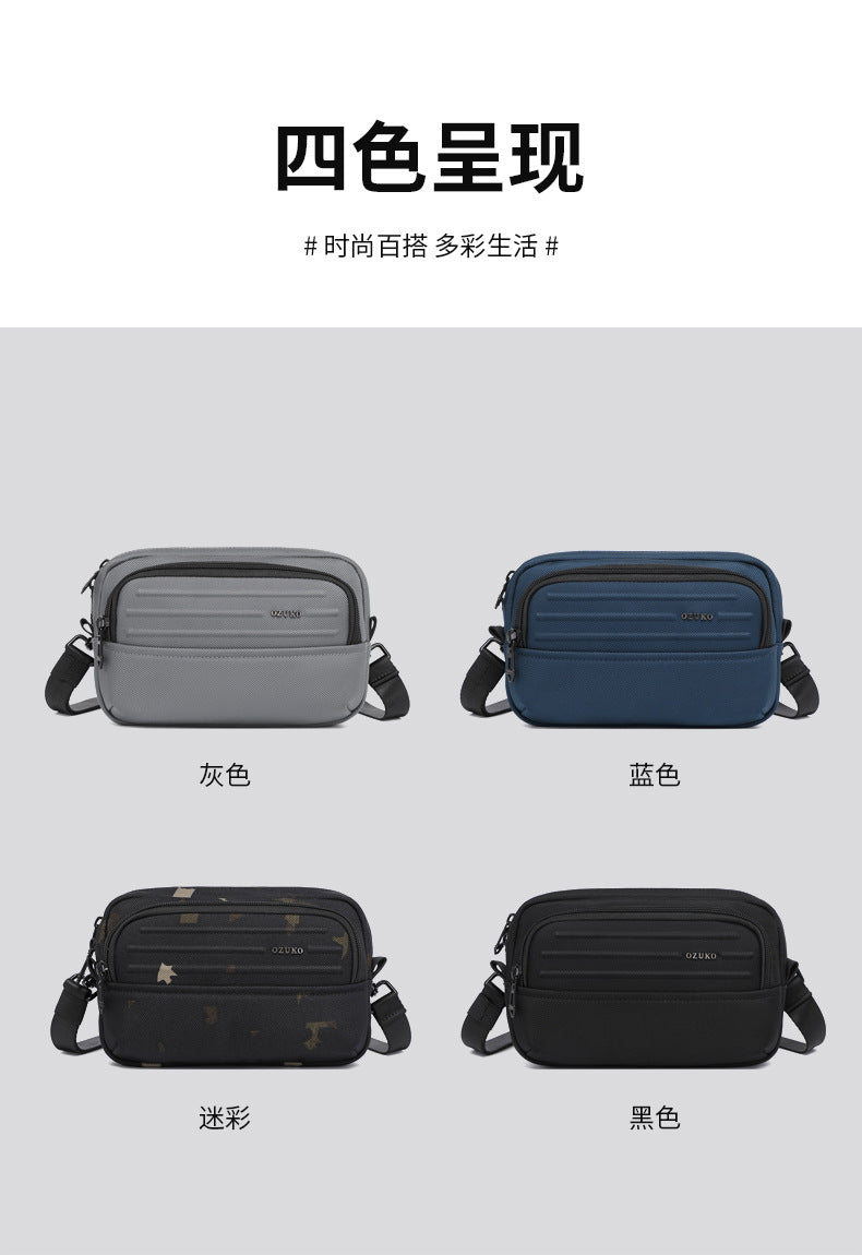 ozuko Men's Clutch Bag Multi-Functional Portable Small Crossbody Bag Travel Commute Lightweight Trendy Brand Storage Men's Bag - 图片 11