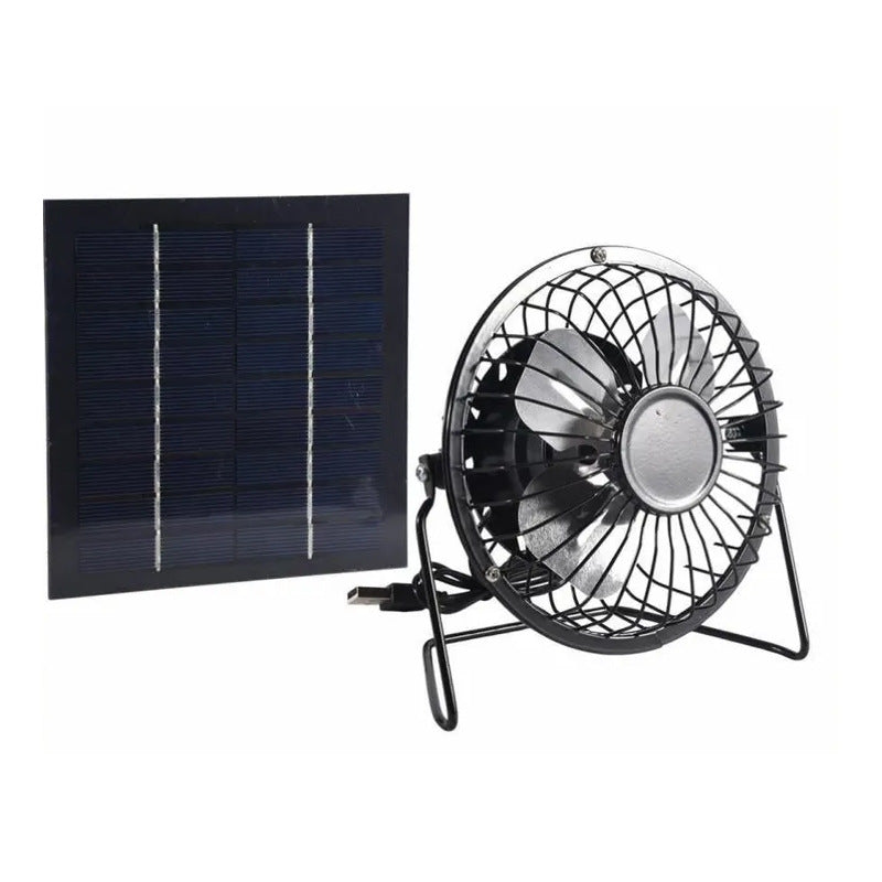 Exclusive Solar Panel Powered 4inch DC Fan Outdoor Waterproof Cooling Multi-scenario Universal 5V Adapter - 图片 8