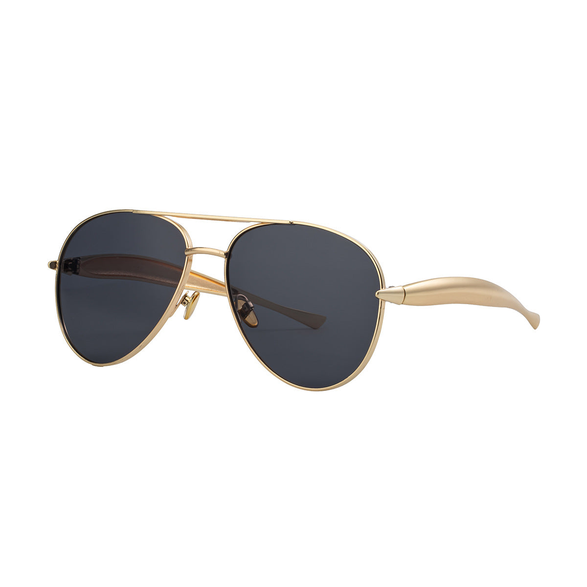 Toad-shaped Metal Sunglasses2025New Retro Plain Sunglasses High-End Feel Women Street Style Trendy Sunglasses - 图片 10