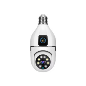 Binocular Bulb Camera360360-degree panoramic dual-screen display Dual Lens Household WiFi Remote Indoor Camera