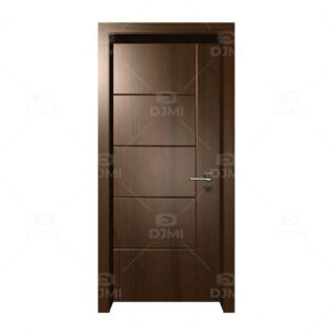 Latest Flush Design Wood Door Fireproof Wooden Doors for Hotel Wooden Door With Security Safety Smart Lock