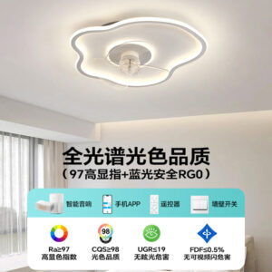 Bedroom Dining Room Invisible Ceiling Fan Light Living Room with Fan Integrated Light Tmall Smart Ultra-thin Ceiling Fan Light Simple